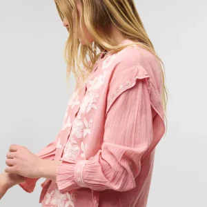 Blusa flower bordada