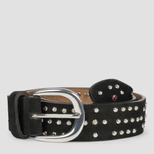 Cinturón serraje tachas