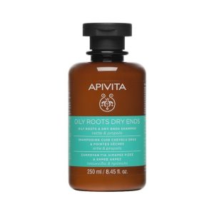 Apivita Shampoing pour Racines Grasses et Pointes Sèches 250ml