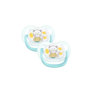 BÉBÉ CONFORT SUCETTES PHYSIO AIR CONF  – 0/6 M – THE GARDENER BLEU ET JAUNE SIL X2 – 6860