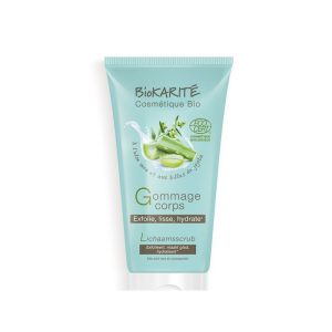 Biokarité Gommage Exfoliant Corps BIO – à l&rsquo;aloe vera et aux billes de jojoba- 150 ml
