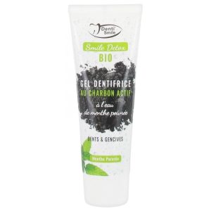 Denti Smile Detox Bio Gel Dentifrice Au Charbon Actif Menthe Poivrée 75 Ml