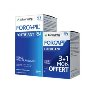 FORCAPIL Pack Cheveux Et Ongles 180 Gélules + Forcapil 60 Gélules Offert