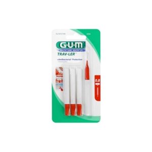 GUM TRAV-LER MANCHE PAR 4 UNITES AVEC BROSSETTE 0,8mm  1314