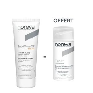 NOREVA LED TRIO WHITE XP SPF50 40ML Achete + TRIO-D SOIN DEPIGMENTANT 30ML AVEC HYDROQUINONE Offert