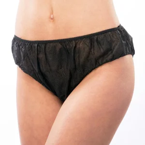 Slips jetables en non-tissé unisexe – Noir (lot de 50)