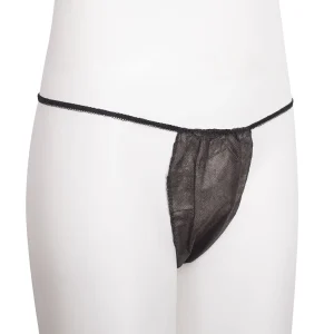Strings jetables femme – Noir (Lot de 50)
