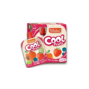 VITABIO POMME FRAISE MYRTILLE ACEROLA 4 X 90 G